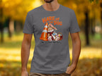 T-shirt graphic: "Hare of the Dog" with bunny, traffic cone, and Easter basket.
