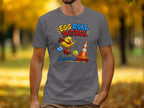 T-shirt with "Egg Roll Patrol" text, a chick, and Easter eggs.