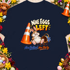 Illustration of rabbit with text "NAE EGGS LEFT" and "Nae Scotland, Nae Party".