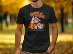 Hare of the Dog graphic with a rabbit, traffic cone, and Easter basket.