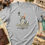 Statue of Liberty wearing a traffic cone and text "Nae Scotland, Nae Party."